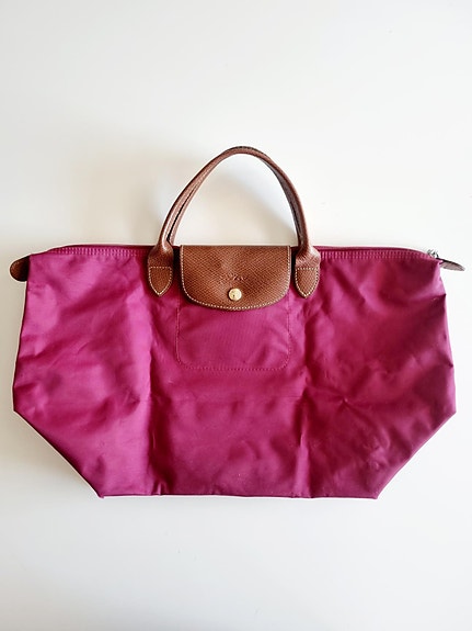 LONGCHAMP Le Pliage M-koon laukku vadelmanpunaisena