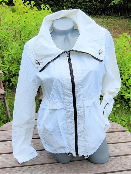 🤍 ESPRIT kevät takki L/XL valkoinen 🩵 vettä hylkivä materiaali