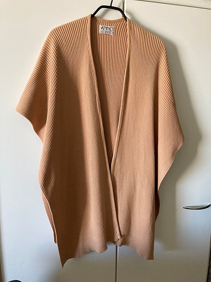 Anne Linnonmaa beige neuleviitta, puuvilla