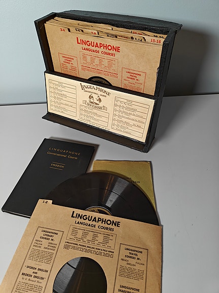 Linguaphone ruotsin kurssi 1931 (savikiekko)