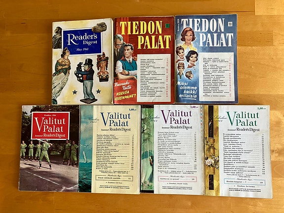 Valitut Palat ja Tiedon Palat lehtiä v. 1963, 1959, 1964, 1968