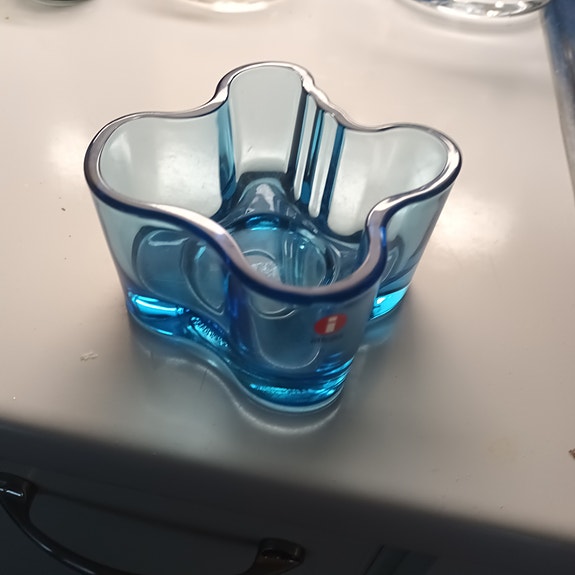 Aalto vaasi turkoosi