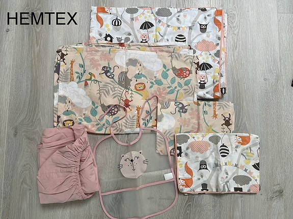 HEMTEX vauvan 2 kpl pussilakanaa & tyynyliina ja 1 kpl muotoonommeltu lakana