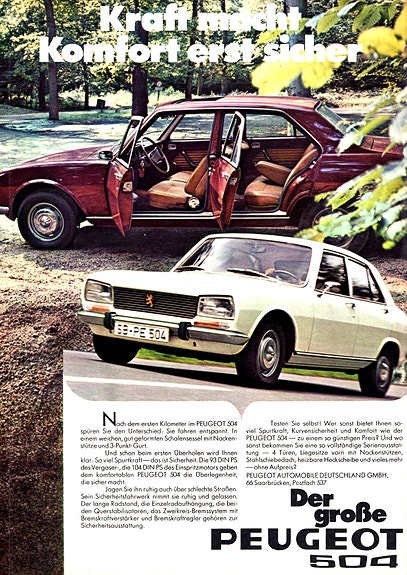 Peugeot-materiaalia