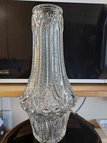 Vintage Oberglas kirkas maljakko