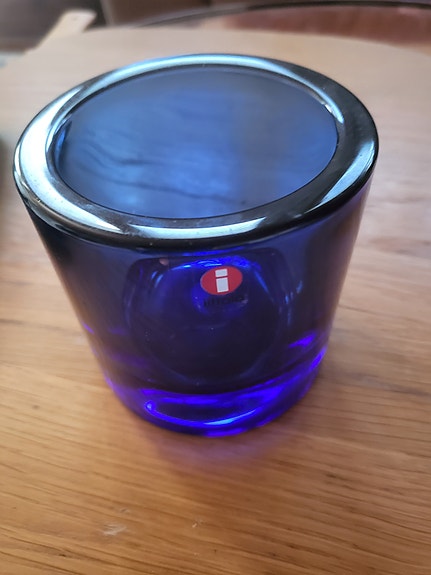Iittala suuri 80 mm Kivi tuikku sininen + vihreä pieni Kivi tuikku
