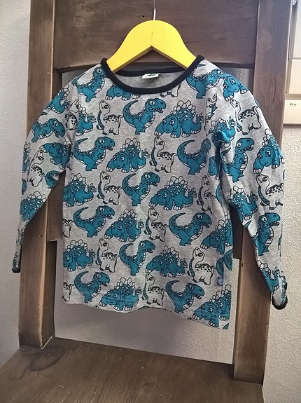 Uusi Småfolk dinosaurus trikoopaita 92-98cm