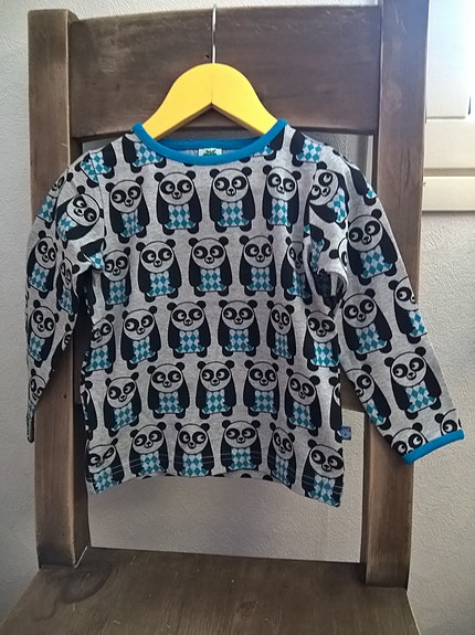 Uusi Småfolk panda trikoopaita 92-98cm