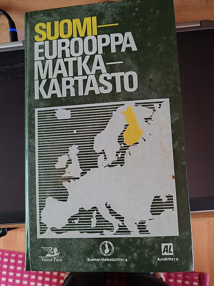 Suomi Eurooppa Matkailukartasto vuodelta 1977