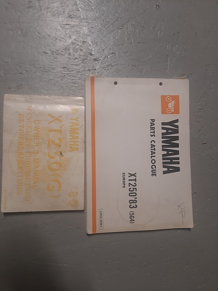 Yamaha xt 250 1981 varaosakirja