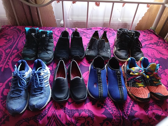 Merelli kengät 38,crocs 34-35,Adidas 39,salomon 37,air 40,Reebok 40,5, asic 39