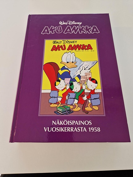 Aku Ankan näköispainos vuosikerrasta 1958