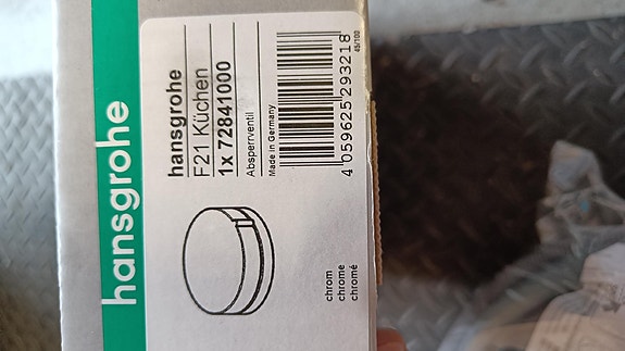 Pesukoneventtiili Hansgrohe

F21