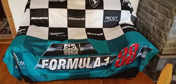 Psygnosis FIA formula 1 Mainoslakana n. 2 x 1,8 metriä