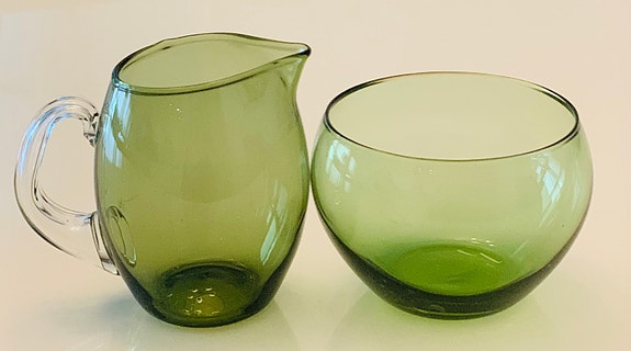 Iittala, VINTAGE -setti, vihreä lasi
