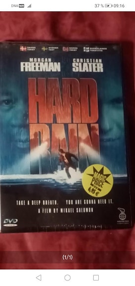 Dvd filmi ;  Hard Rain, jossa Morgan Freeman ja Christian Slater pääosissa