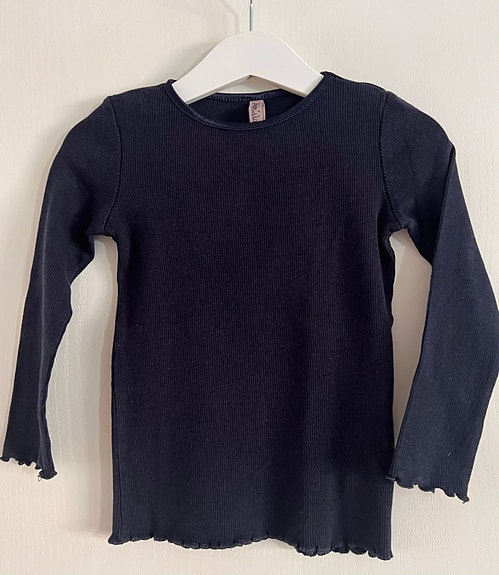 POMPdeLUX, tummansininen pitkähihainen paita, koko 92
