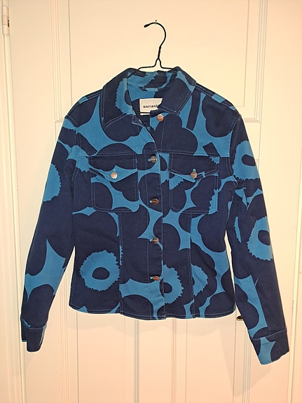 Marimekko kedolla Unikko farkkutakki 36