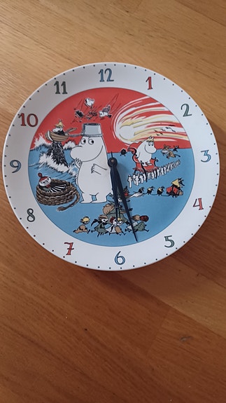 Muumipeikko ja pyrstötähti seinäkello