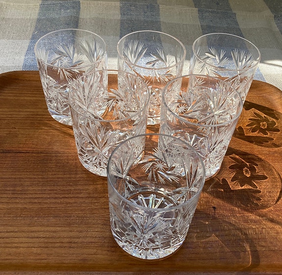 Whisky-lasit, hiottu kristalli 6 kpl