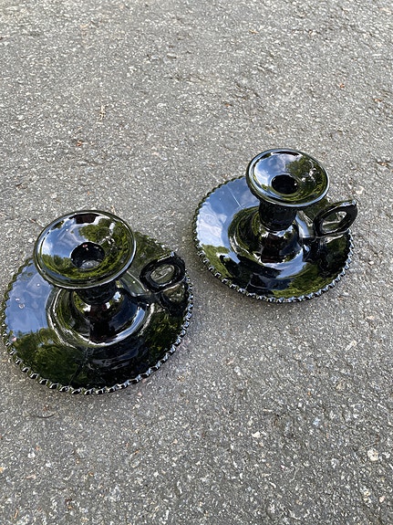 Mustat kynttilänjalat 2 kpl