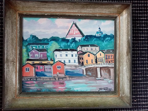 Taulu Porvoosta koko ; 52 x 43 cm