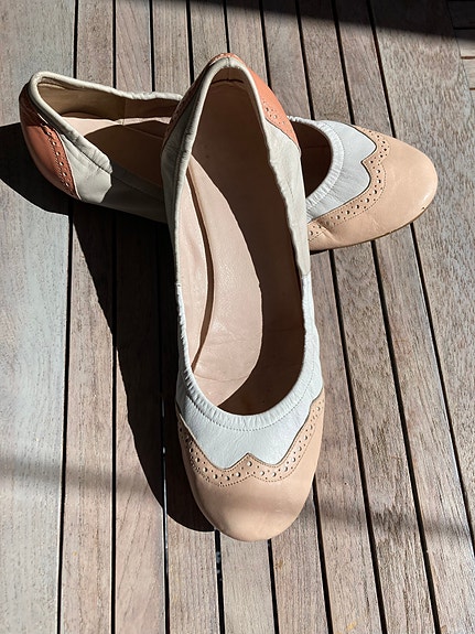 Ballerinat, murrettu pinkki/luonnonvalk/valkoinen, 41