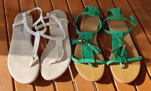 💚🤍 37 kesäsandaalit H&M 2 paria; nudet ja vihreät - avokkaat kengät
