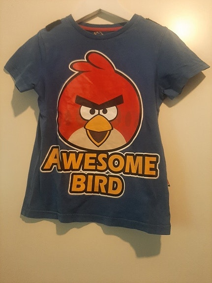 Sininen Angry Birds lasten t-paita koko 116 unisex