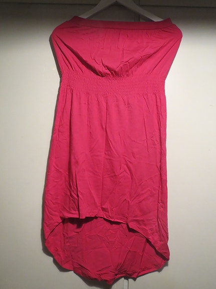 Olkaimeton tummanpinkki mekko, 40/42
