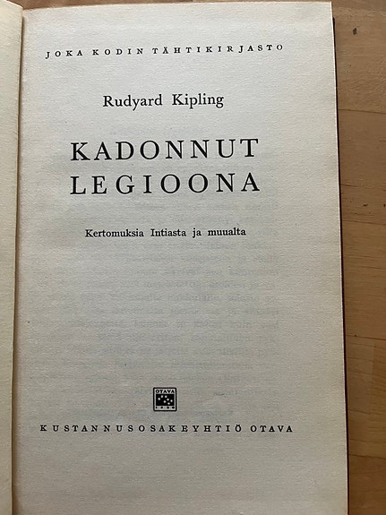Rudyard Kipling: Kadonnut legioona