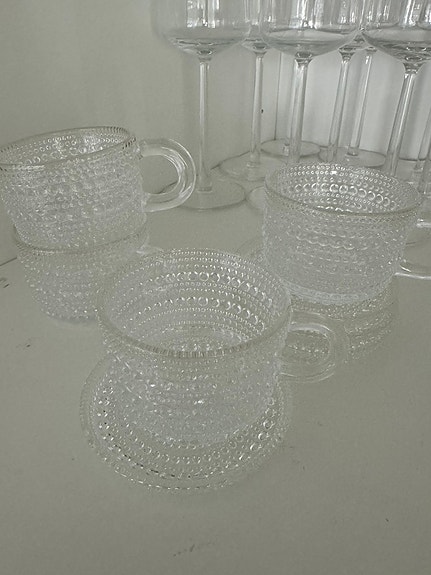 Iittala, Kastehelmen kauniit vanhat kahvikupit ja tassit, 4 kpl