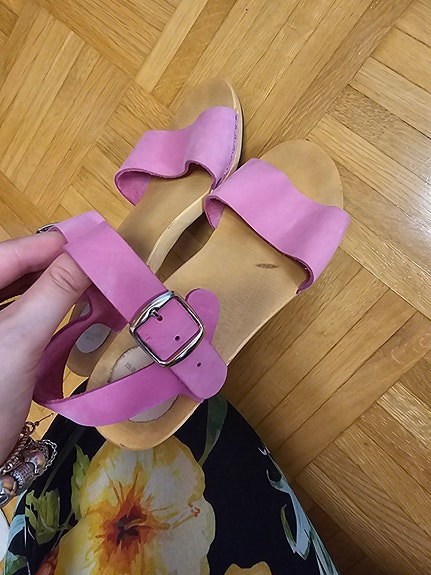 Marimekko puukengät sandaalit pinkki 36