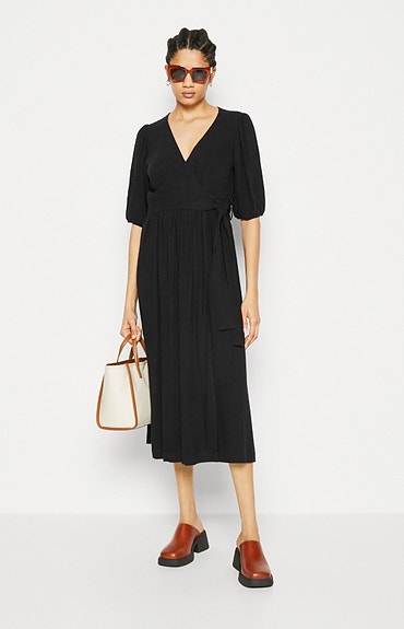 Selected Femme midi wrap dress 34