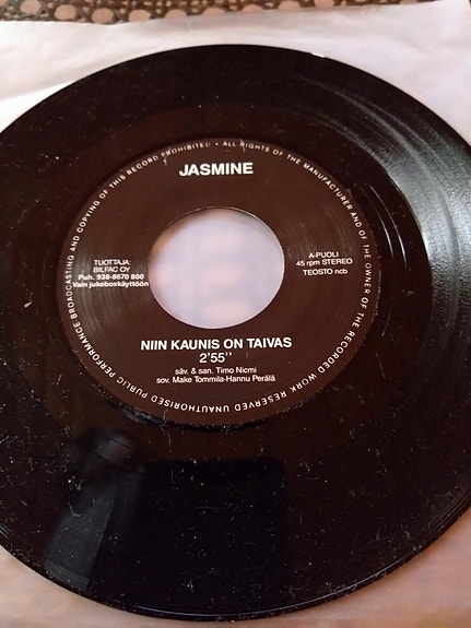 Jasmine/Tino 7" Niin kaunis on taivas