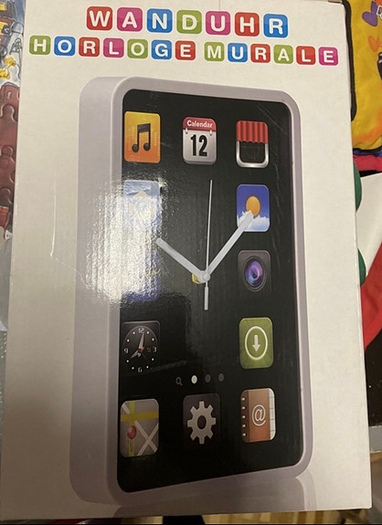 Kännykkä seinäkello musta iphone kello seinälle
