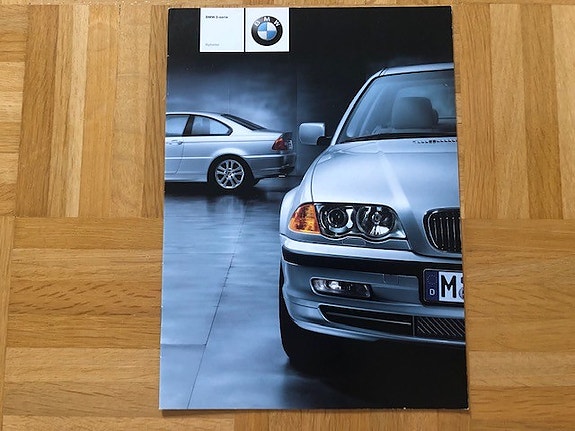 Esite BMW E46 3-sarja vuodelta 2000: 316i, 318i, 320i, 320d, 330i, 323Ci, 330Ci