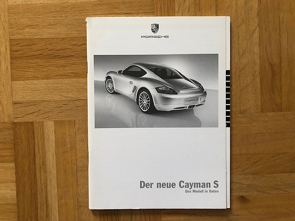 Esite Porsche Cayman S 2005 tekniset tiedot, vakiovarusteet, lisävarusteet