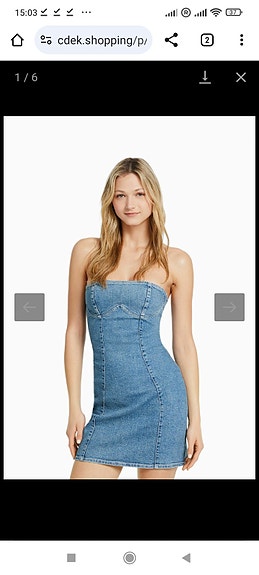uusi denim mekko BERSHKA