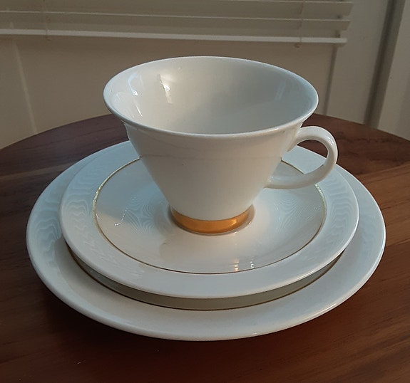 Arabia Harlekin Gold -kahvikupit 6 kpl