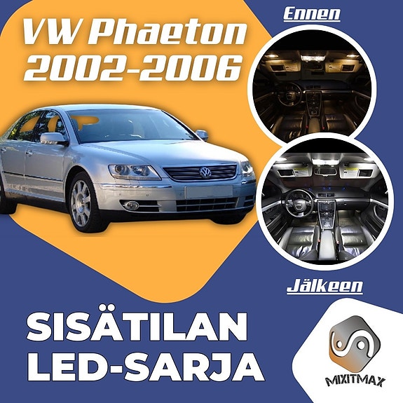 Volkswagen Phaeton Sisätilan LED -muutossarja – 24 kpl – Plug & Play
