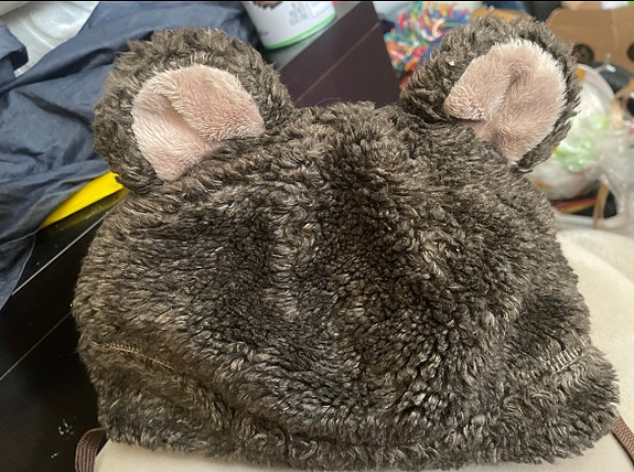 Fredrikson hattu eläin teddy karva nallepipo nalle pipo koko 50