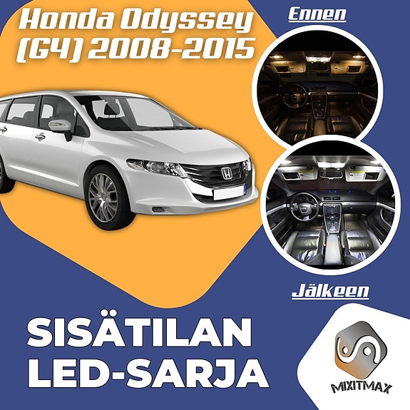Honda Odyssey (G4) Sisätilan LED -muutossarja – 16 kpl – Plug & Play