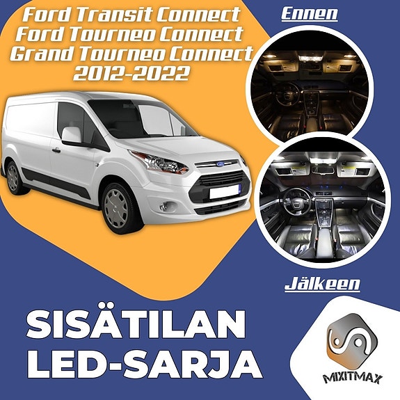 Ford Transit / Tourneo Connect Sisätilan LED -muutossarja – 10 kpl – Plug & Play