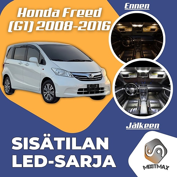 Honda Freed (G1) Sisätilan LED -muutossarja – 9 kpl – Plug & Play