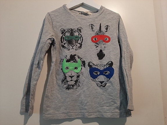 H&M lasten paita koko 110 harmaa unisex