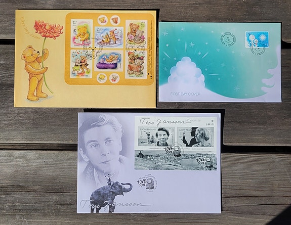FDC 2014 3 kpl: Nalleystävät, Lumiukot, Tove Jansson 100 vuotta