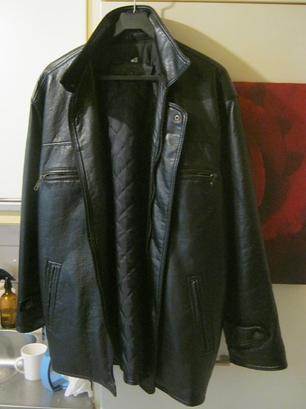 miesten "nahkatakki" xl