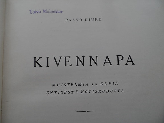 Paavo Kiuru Kivennapa kirja