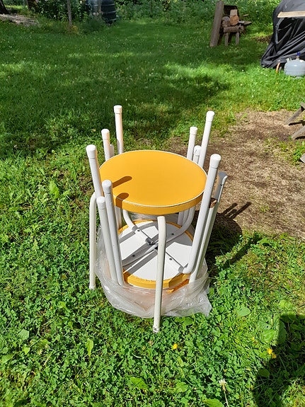 Retrot jakkarat keltaiset